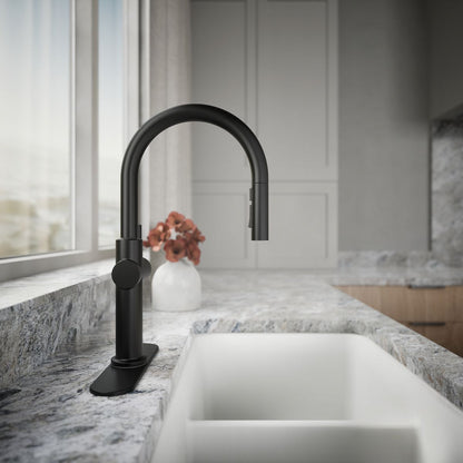 KOHLER K-22972 Crue Pull-down kitchen sink faucet with three-function sprayhead