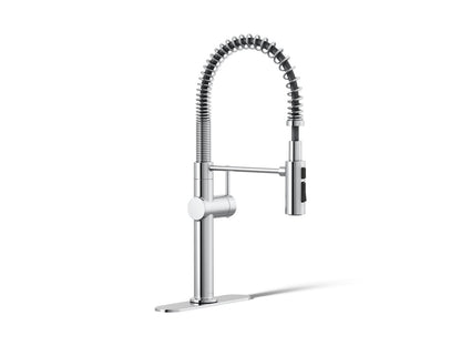 KOHLER K-22973 Crue Semi-professional kitchen sink faucet with three-function sprayhead