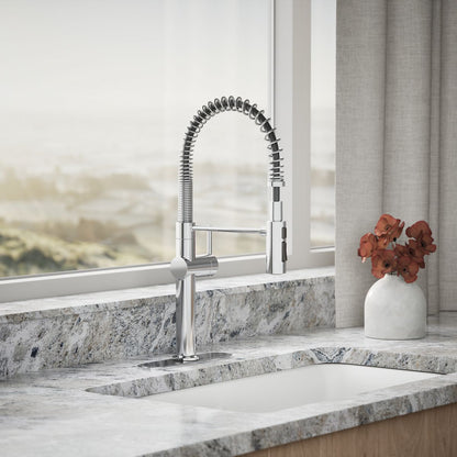 KOHLER K-22973 Crue Semi-professional kitchen sink faucet with three-function sprayhead