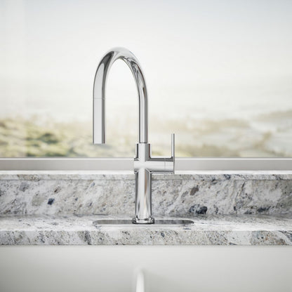 KOHLER K-22974-RT2 Crue Touchless Pull-down Kitchen Sink Faucet with Three-function Sprayhead, Polished Chrome - image focuse