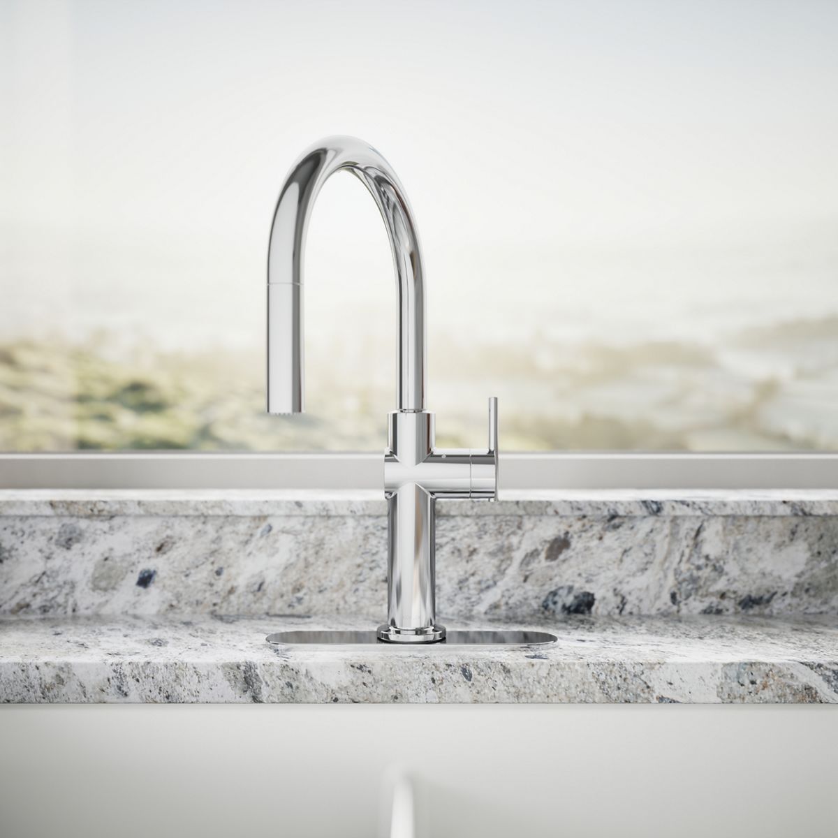 KOHLER K-22974 Crue Touchless pull-down kitchen sink faucet with three-function sprayhead