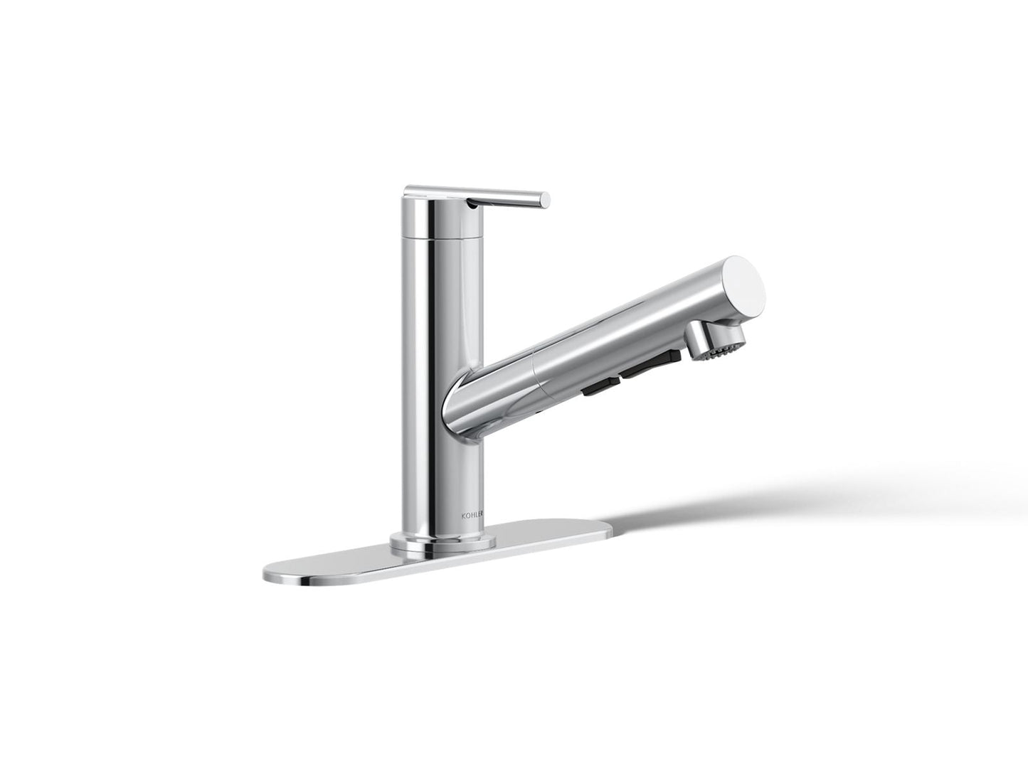 KOHLER K-22976 Crue Pull-out kitchen sink faucet with three-function sprayhead