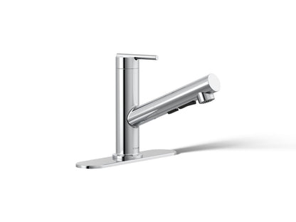 KOHLER K-22976 Crue Pull-out kitchen sink faucet with three-function sprayhead