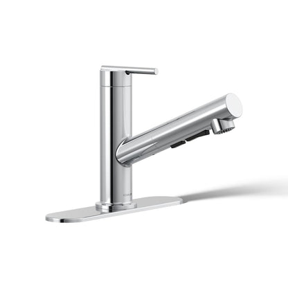 KOHLER K-22976 Crue Pull-out kitchen sink faucet with three-function sprayhead