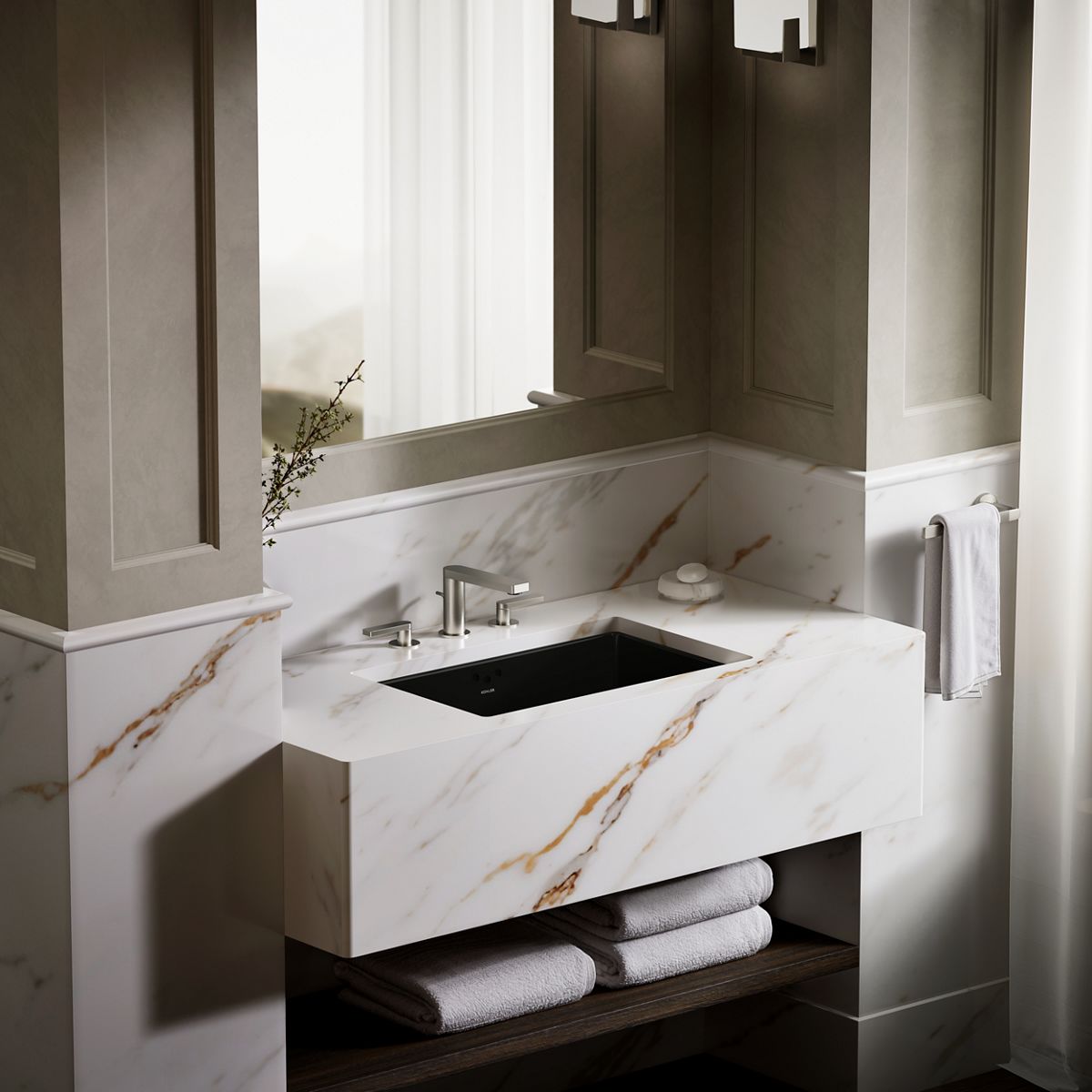 KOHLER K-2297 Kathryn 24" rectangular undermount bathroom sink
