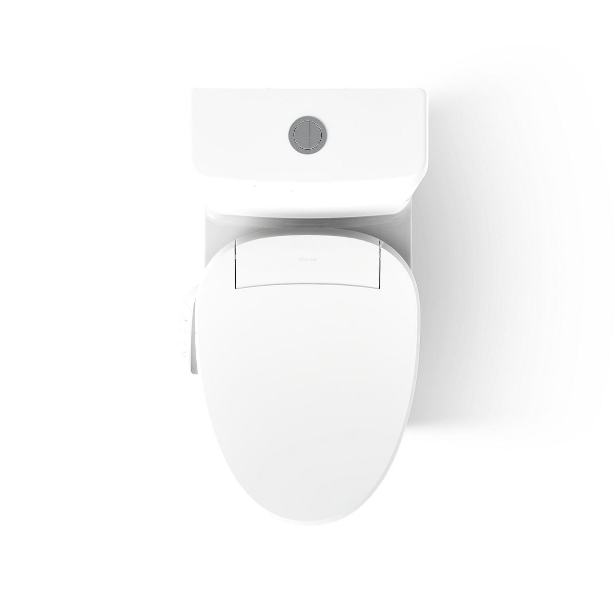 KOHLER K-23188-HC Reach Curv Hidden cord one-piece compact elongated toilet with skirted trapway, dual-flush