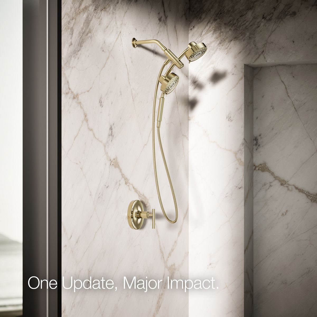 KOHLER K-23219 Purist 2-in-1 multifunction 2.5 gpm shower combo kit