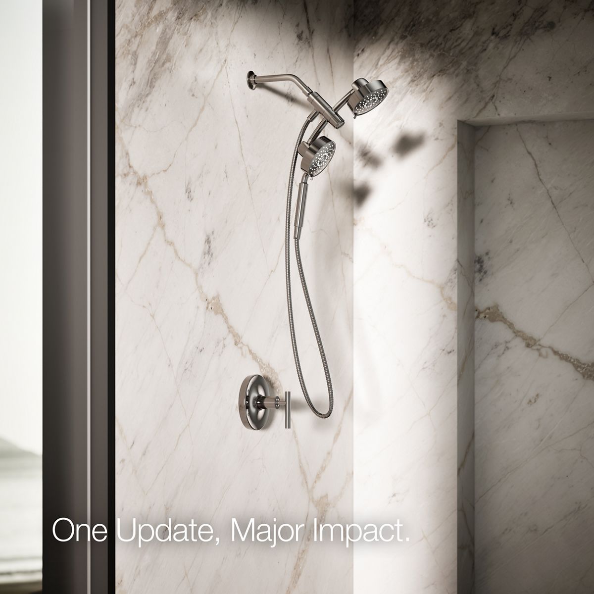 KOHLER K-23219 Purist 2-in-1 multifunction 2.5 gpm shower combo kit