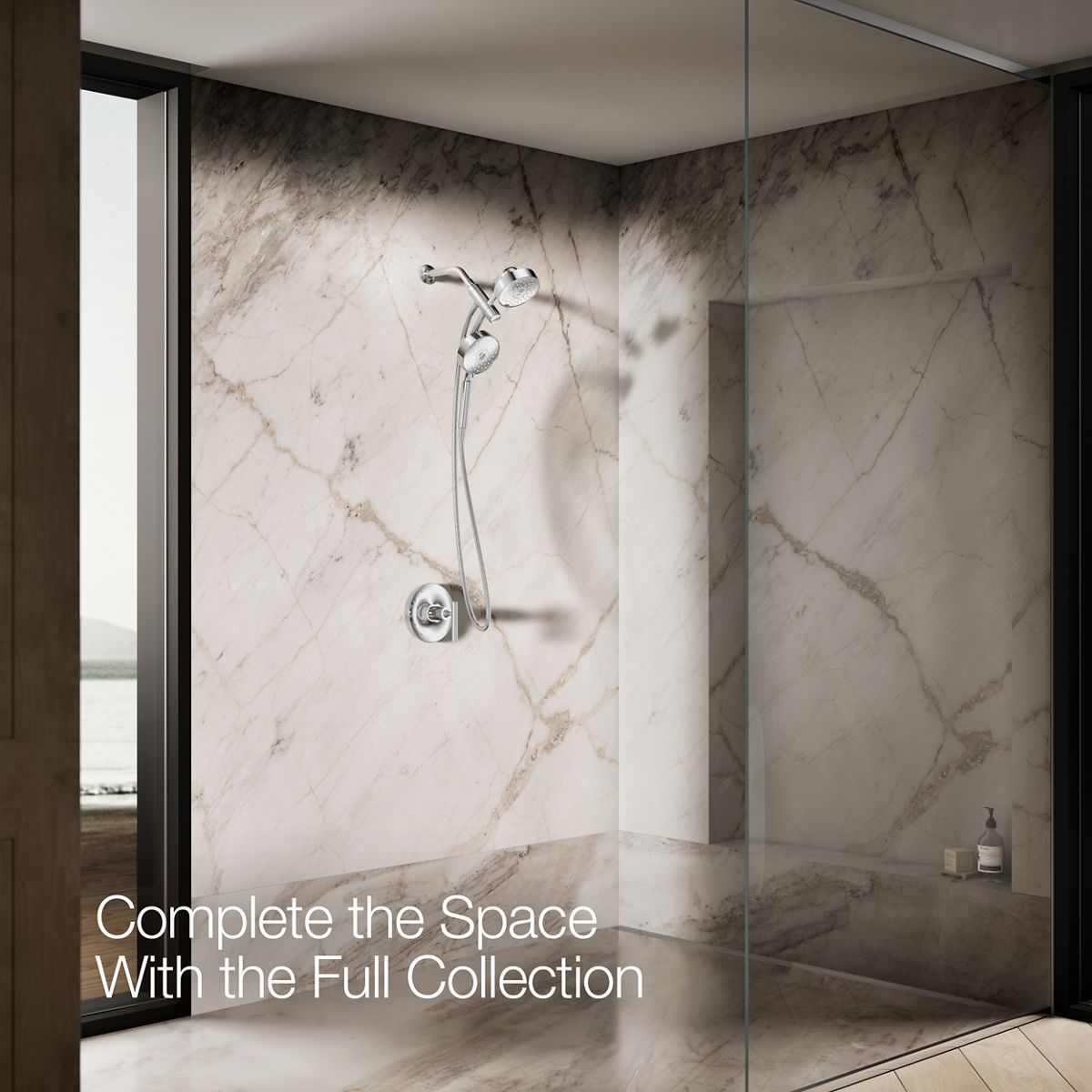 KOHLER K-23219-G Purist 2-in-1 multifunction 1.75 gpm shower combo kit