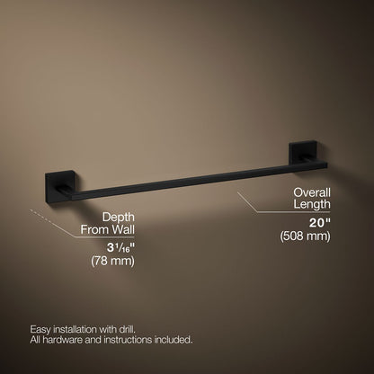 KOHLER K-23284 Square 18" towel bar