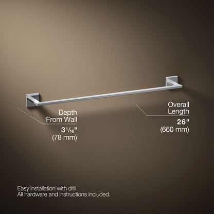 KOHLER K-23285 Square 24" towel bar