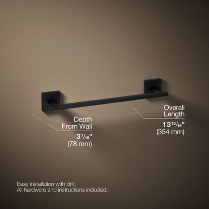 KOHLER K-23286 Square 12" towel bar