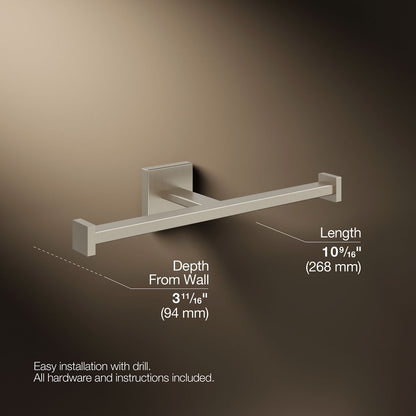 KOHLER K-23288 Square Double toilet paper holder