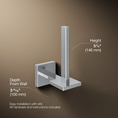 KOHLER K-23289 Square Vertical toilet paper holder