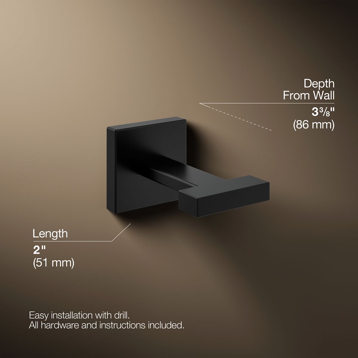 KOHLER K-23290 Square Robe hook