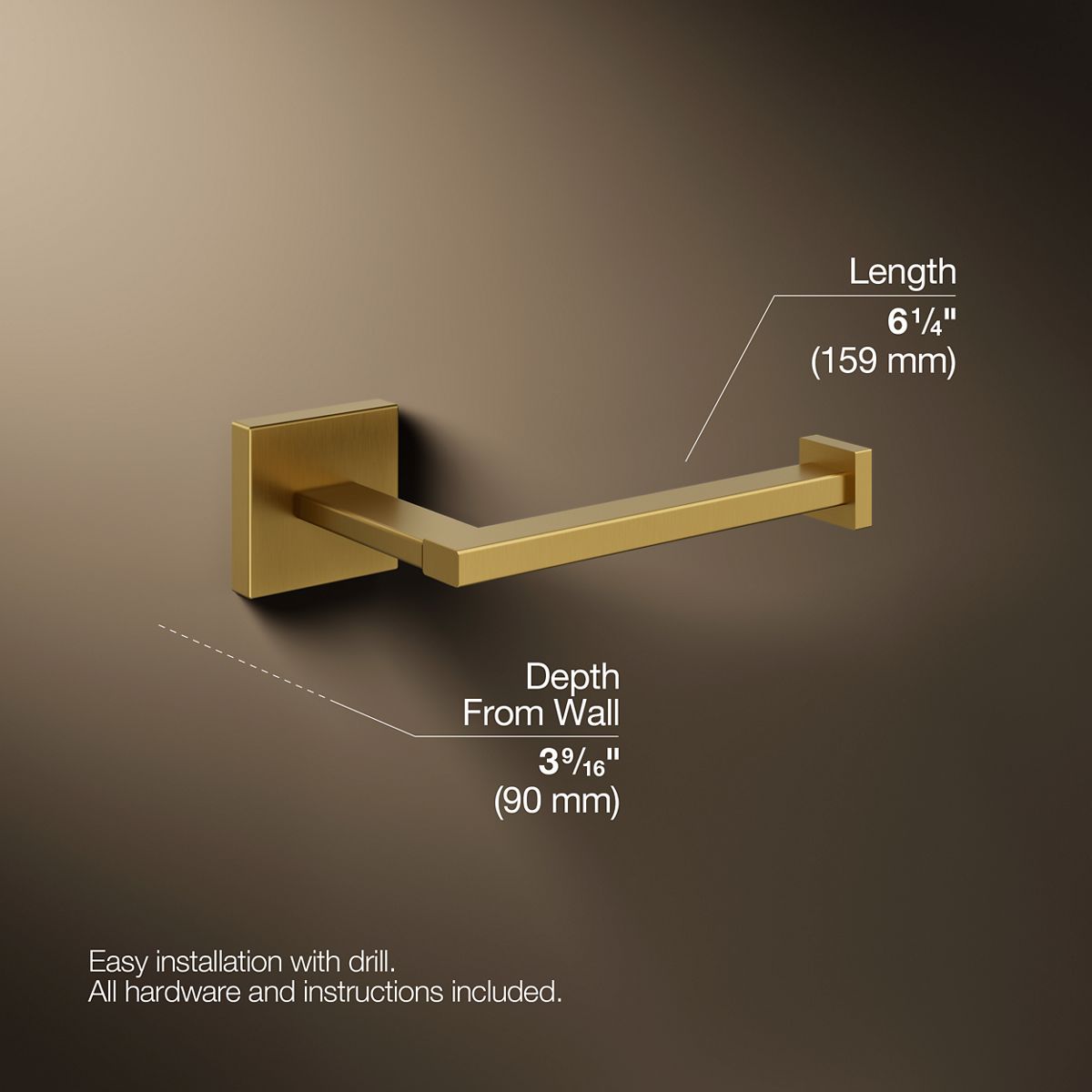 KOHLER K-23292 Square Toilet paper holder