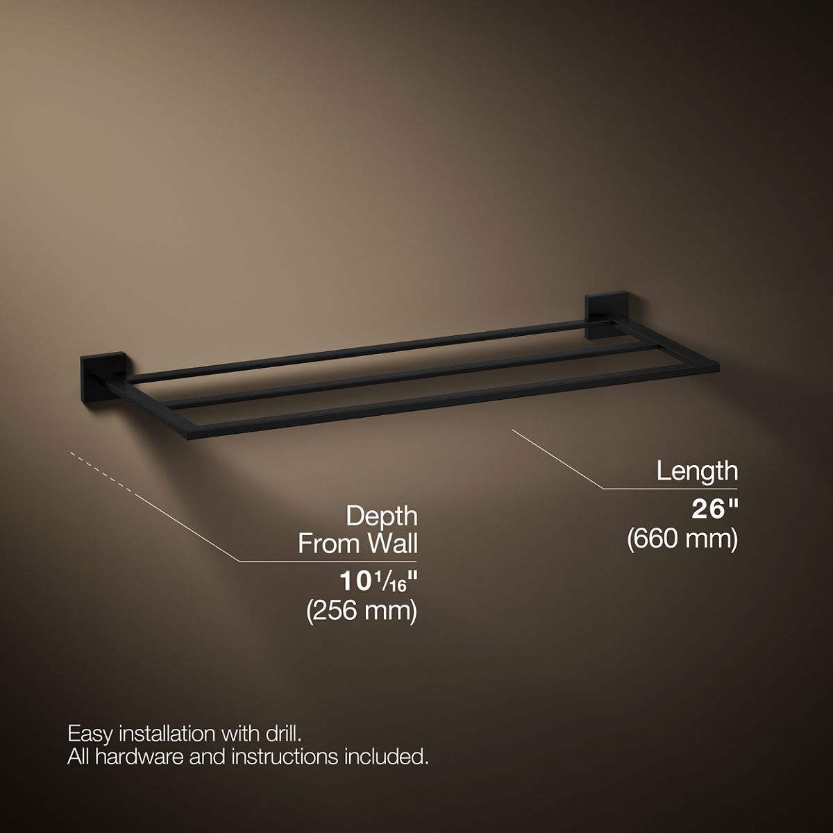 KOHLER K-23299 Square Hotelier