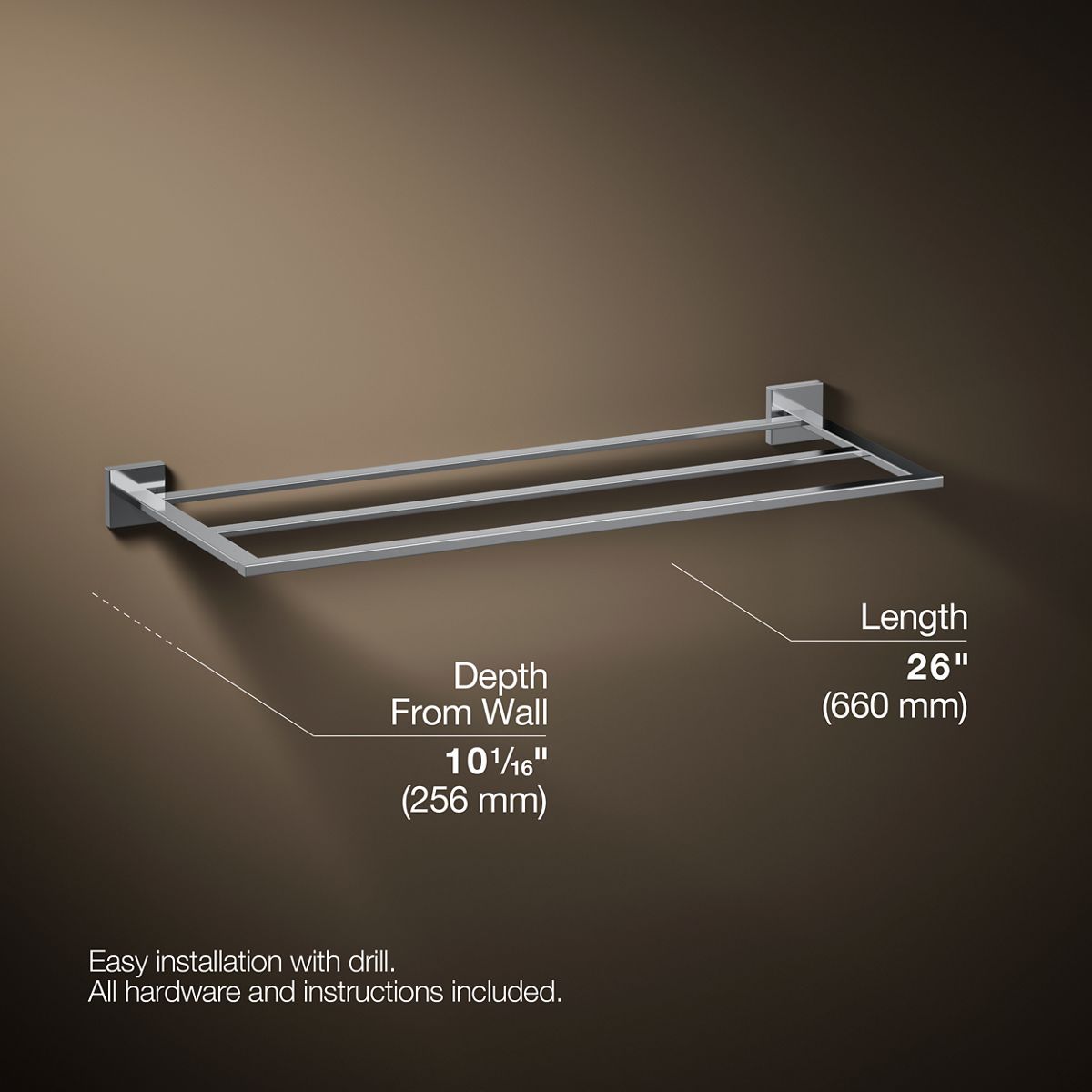 KOHLER K-23299 Square Hotelier