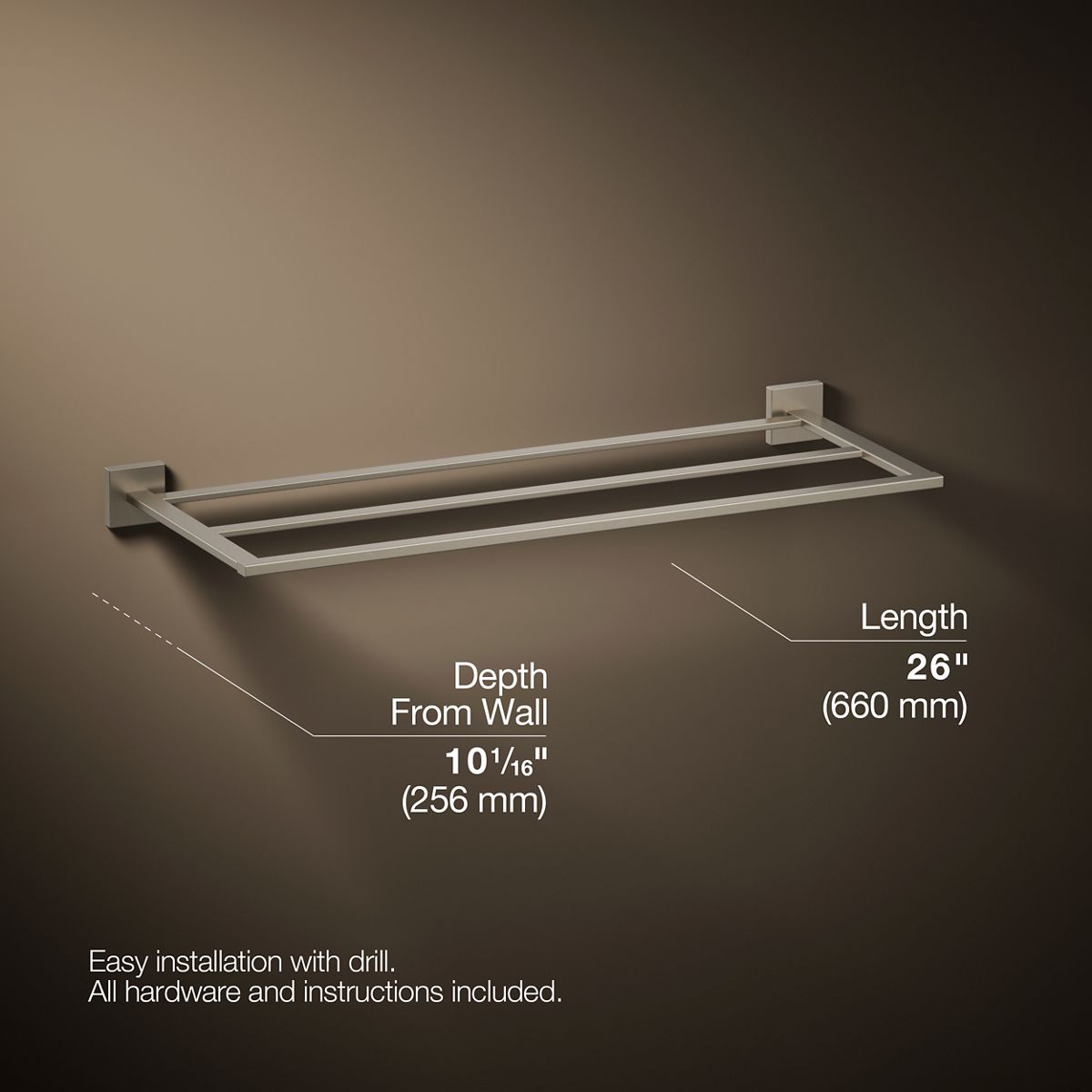 KOHLER K-23299 Square Hotelier