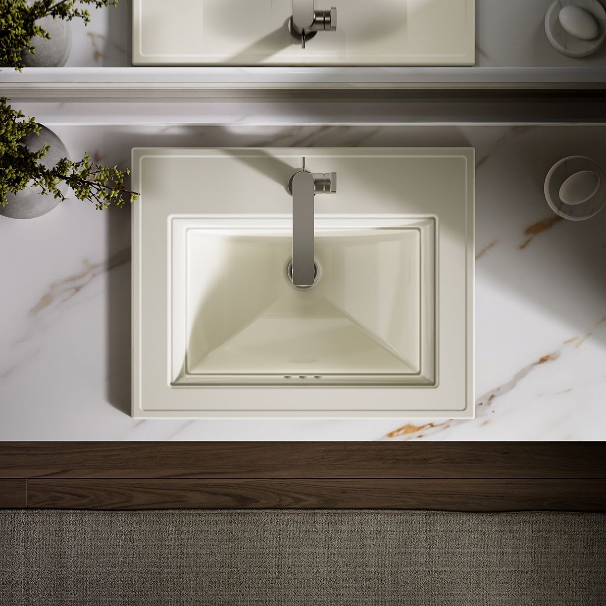KOHLER Memoirs Stately 22-3/4" rectangular drop-in bathroom sink
