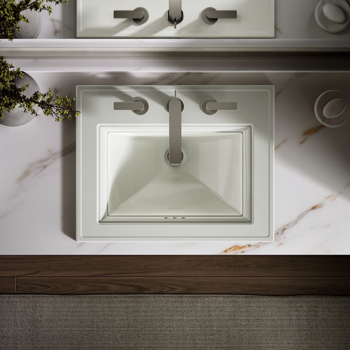 KOHLER Memoirs Stately 22-3/4" rectangular drop-in bathroom sink