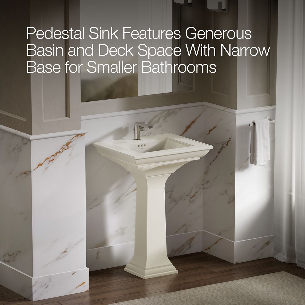 KOHLER 2344-1 Memoirs Stately 24-1/2" pedestal bathroom sink