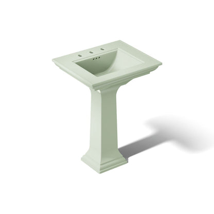 KOHLER Memoirs Stately Pedestal Sink Combination with 8" Widespread in White (K-2344-8-0) - Aspen Green