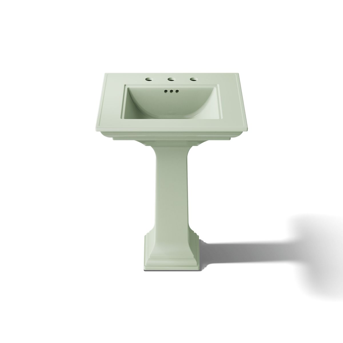 KOHLER Memoirs Stately Pedestal Sink Combination with 8" Widespread in White (K-2344-8-0) - Aspen Green