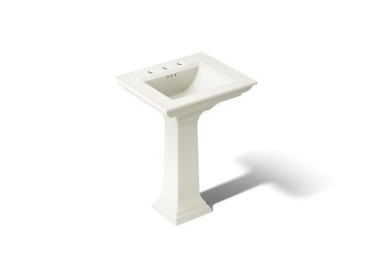 KOHLER Memoirs Stately Pedestal Sink Combination with 8" Widespread in White (K-2344-8-0) - Biscuit