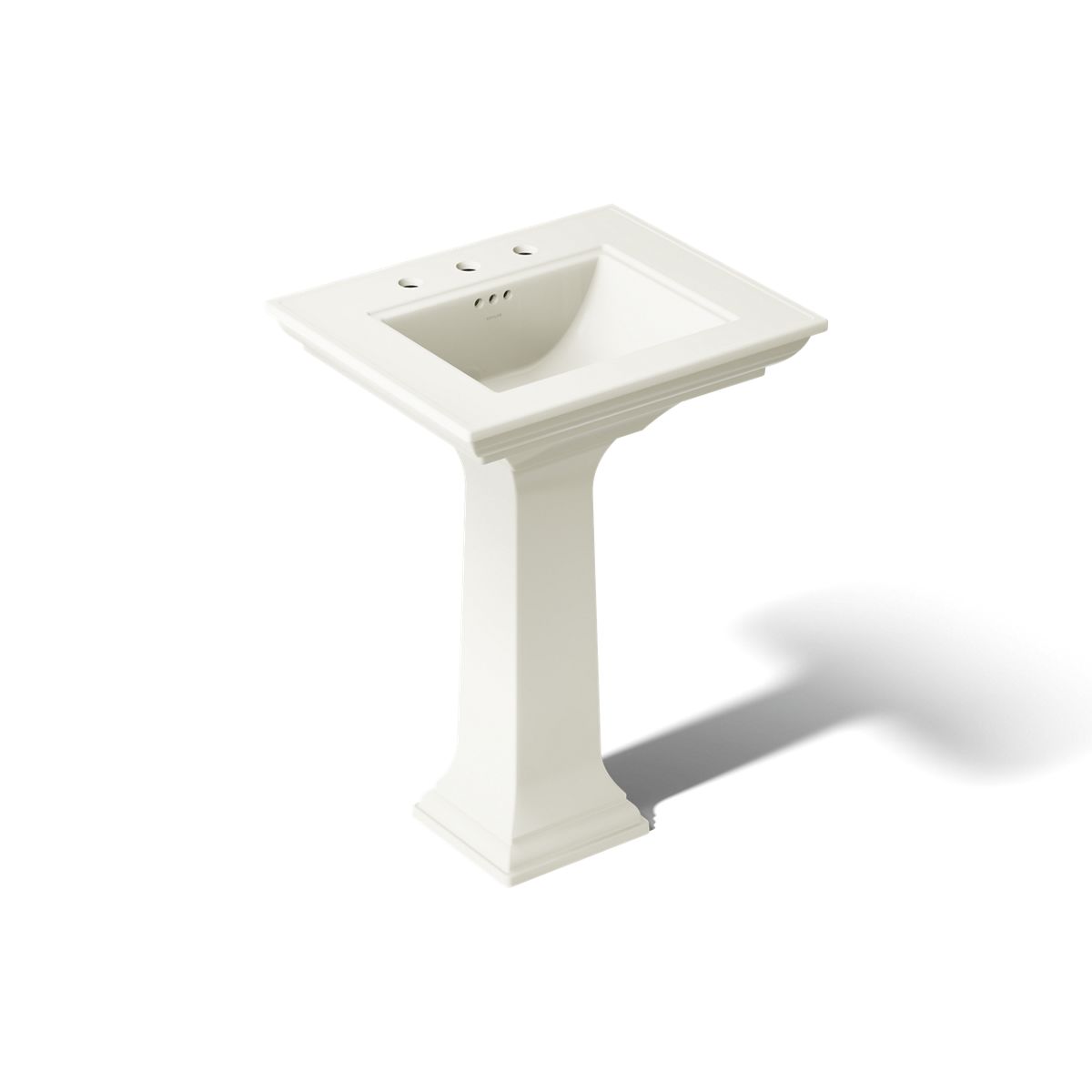 KOHLER Memoirs Stately Pedestal Sink Combination with 8" Widespread in White (K-2344-8-0) - Biscuit