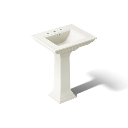 KOHLER Memoirs Stately Pedestal Sink Combination with 8" Widespread in White (K-2344-8-0) - Biscuit