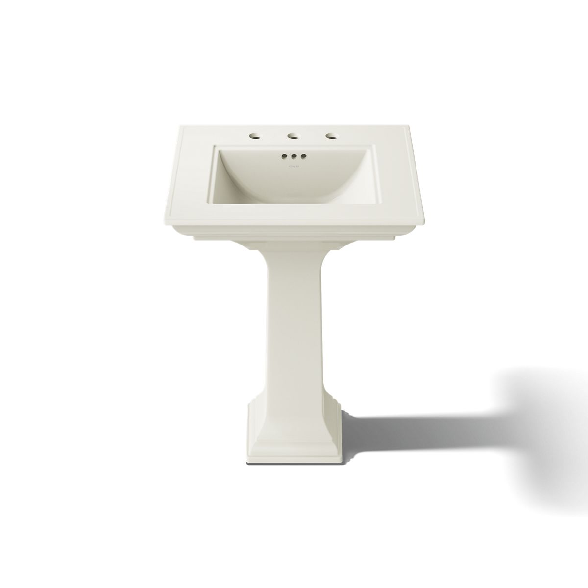 KOHLER Memoirs Stately Pedestal Sink Combination with 8" Widespread in White (K-2344-8-0) - Biscuit