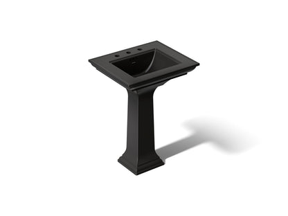 KOHLER Memoirs Stately Pedestal Sink Combination with 8" Widespread in White (K-2344-8-0) - Black Black