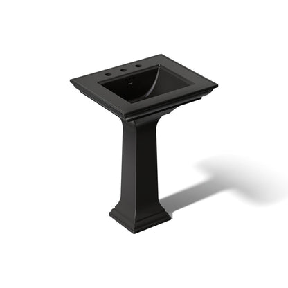 KOHLER Memoirs Stately Pedestal Sink Combination with 8" Widespread in White (K-2344-8-0) - Black Black
