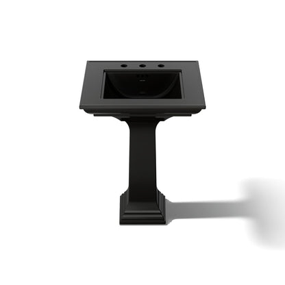 KOHLER Memoirs Stately Pedestal Sink Combination with 8" Widespread in White (K-2344-8-0) - Black Black