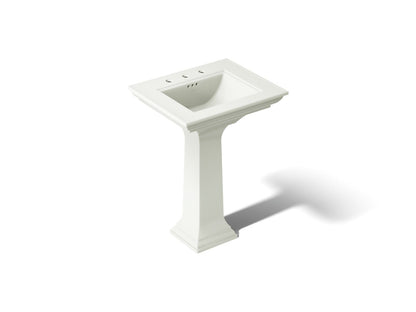 KOHLER Memoirs Stately Pedestal Sink Combination with 8" Widespread in White (K-2344-8-0) - Dune