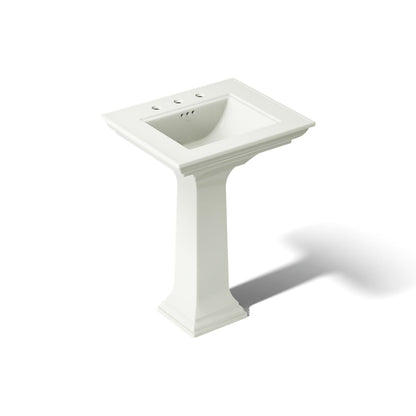 KOHLER Memoirs Stately Pedestal Sink Combination with 8" Widespread in White (K-2344-8-0) - Dune