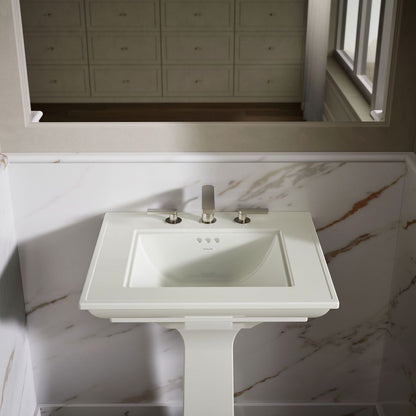 KOHLER Memoirs Stately Pedestal Sink Combination with 8" Widespread in White (K-2344-8-0) - Dune