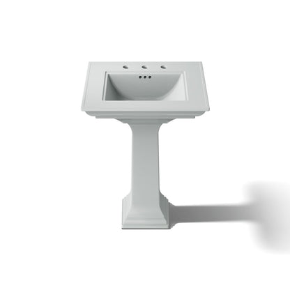 KOHLER Memoirs Stately Pedestal Sink Combination with 8" Widespread in White (K-2344-8-0) - Ice Grey