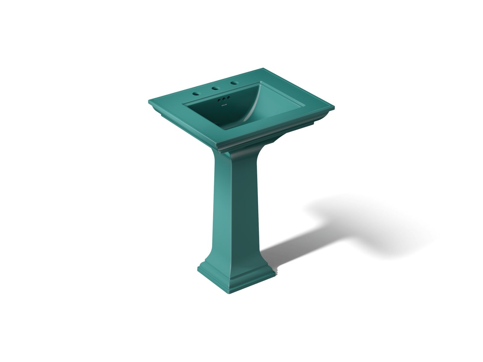 KOHLER Memoirs Stately Pedestal Sink Combination with 8" Widespread in White (K-2344-8-0) - Teal