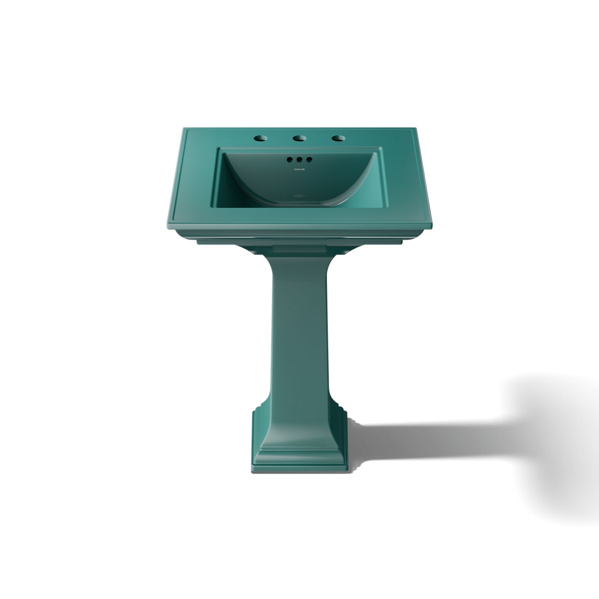 KOHLER Memoirs Stately Pedestal Sink Combination with 8" Widespread in White (K-2344-8-0) - Teal