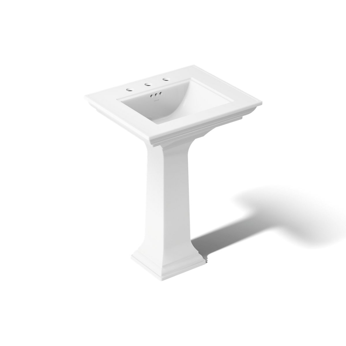 KOHLER Memoirs Stately Pedestal Sink Combination with 8" Widespread in White (K-2344-8-0) - White