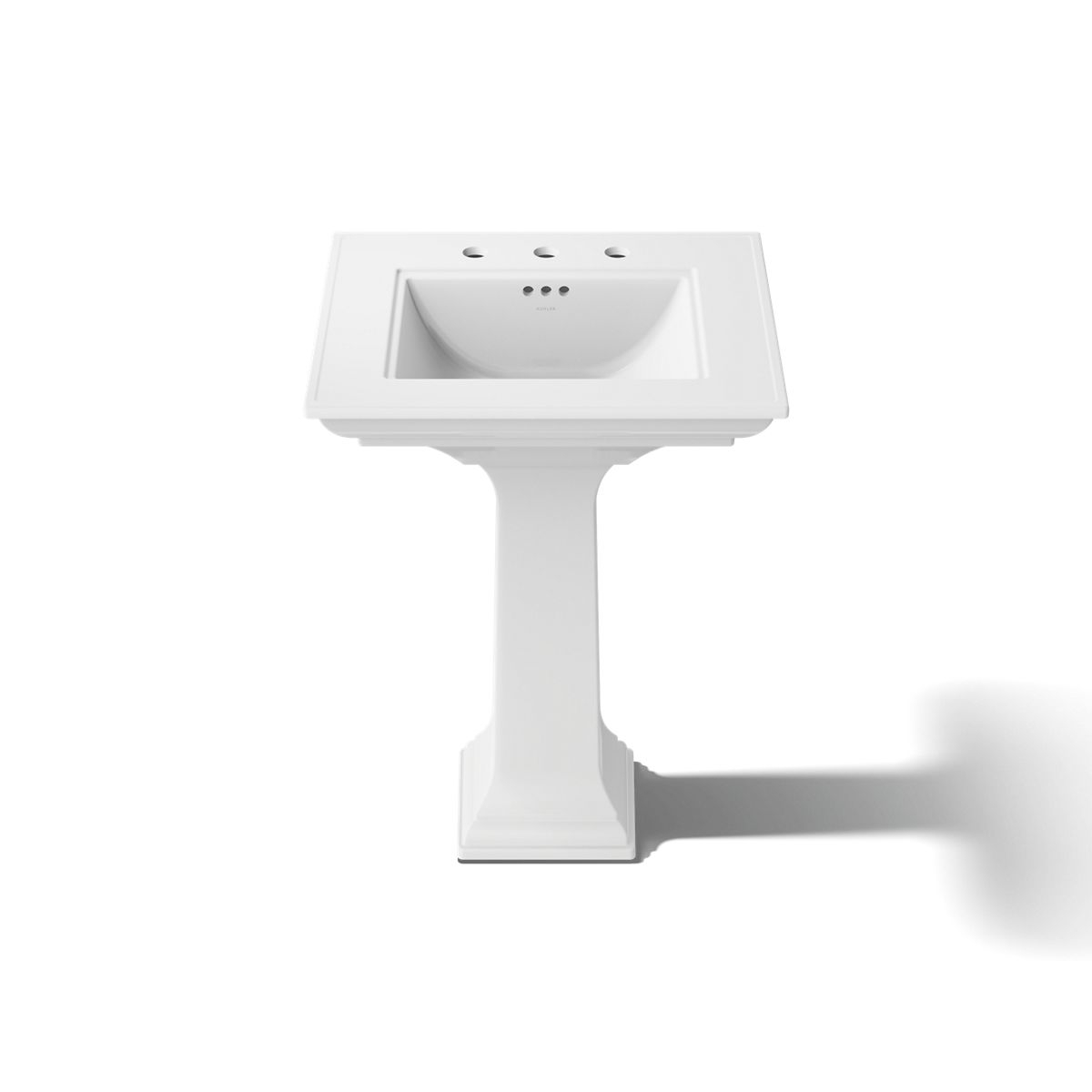 KOHLER Memoirs Stately Pedestal Sink Combination with 8" Widespread in White (K-2344-8-0) - White