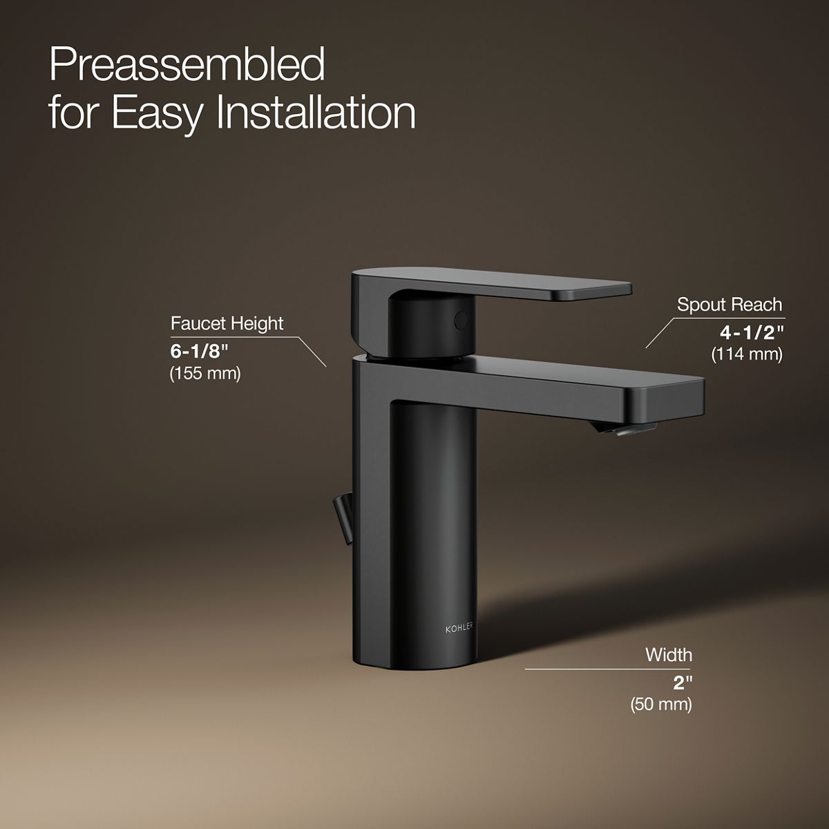 KOHLER Parallel Single-handle bathroom sink faucet, 1.2 gpm
