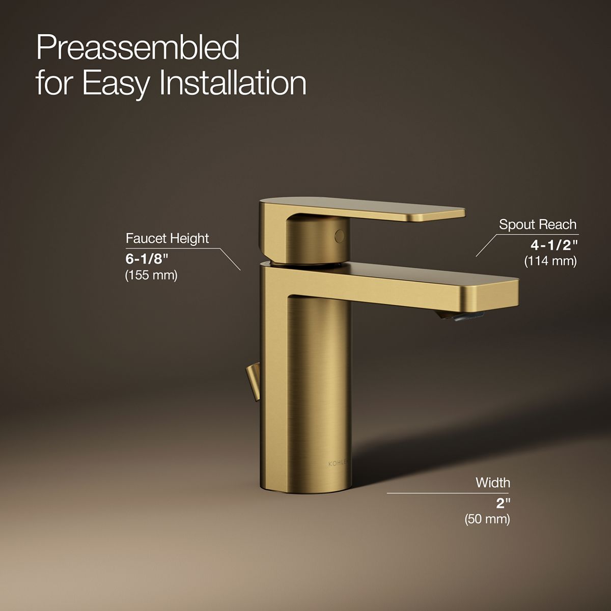 KOHLER Parallel Single-handle bathroom sink faucet, 1.2 gpm
