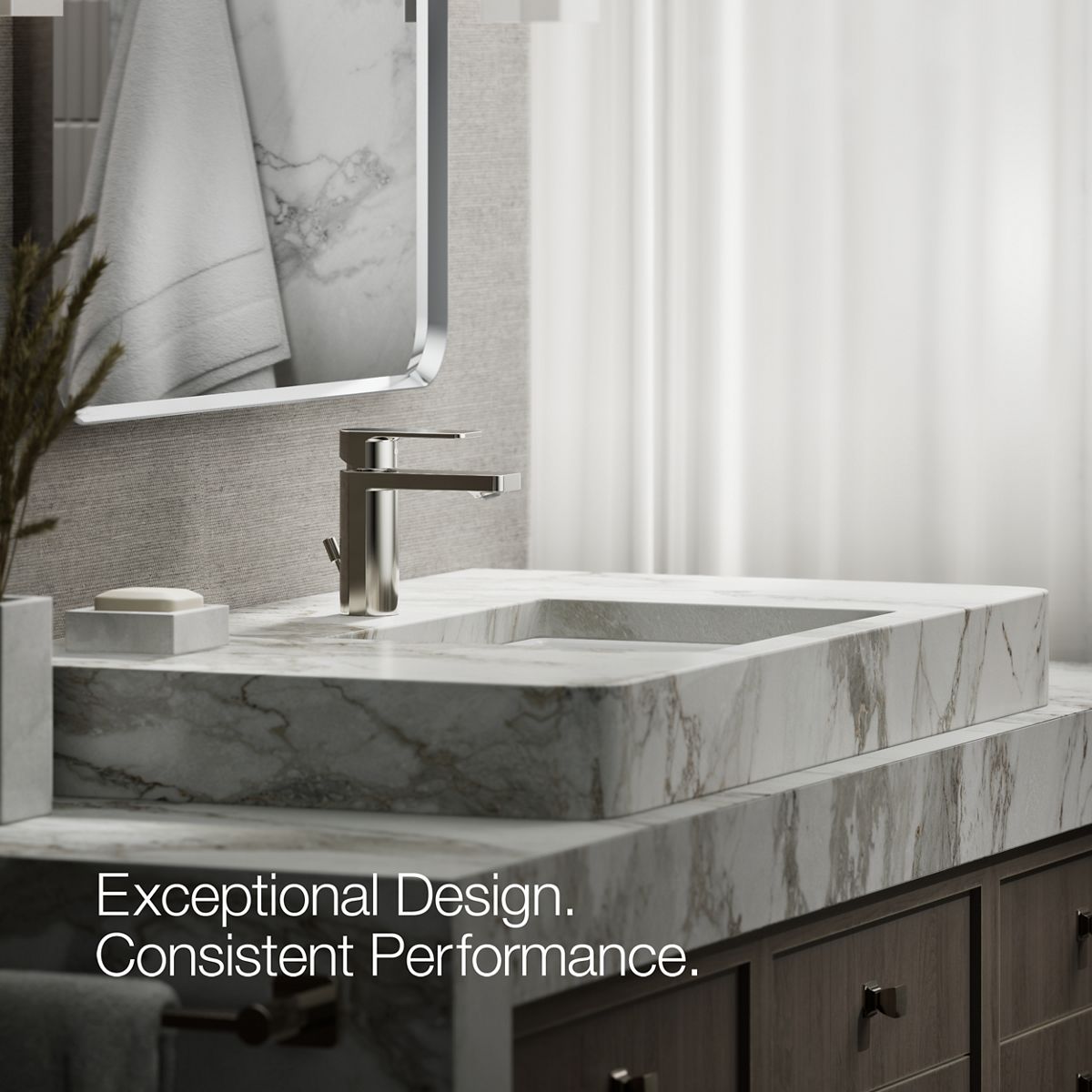 KOHLER Parallel Single-handle bathroom sink faucet, 1.0 gpm