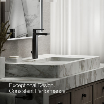 KOHLER K-23475-4N Parallel Tall single-handle bathroom sink faucet, 0.5 gpm