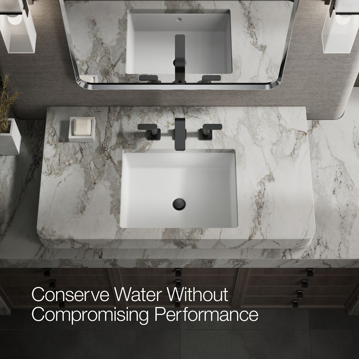 KOHLER K-23484-4 Parallel Widespread bathroom sink faucet, 1.2 gpm