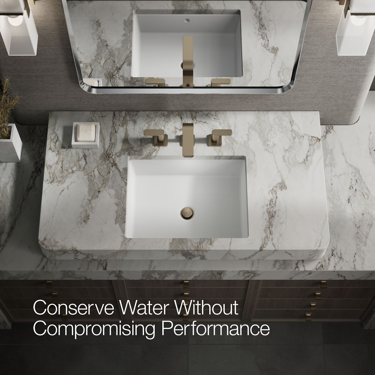 KOHLER K-23484-4N Parallel Widespread bathroom sink faucet, 0.5 gpm