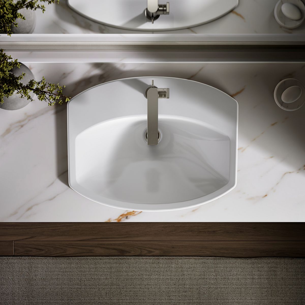 KOHLER K-2351-1 Cimarron 22-3/4" rectangle drop-in bathroom sink
